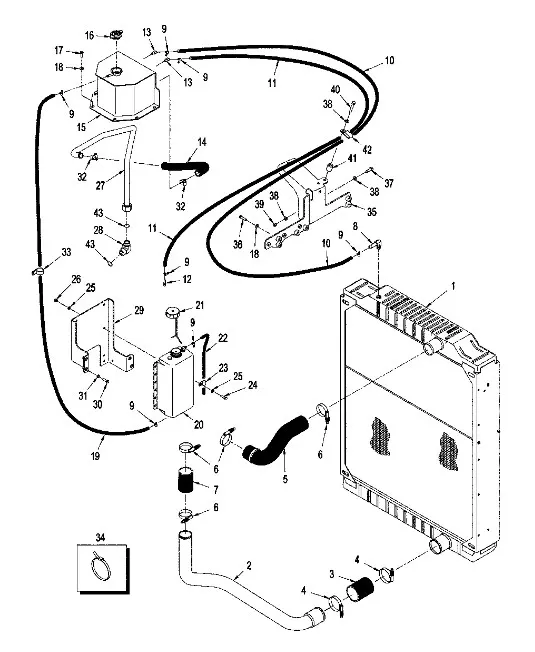 87407241 - Патрубок вод. охл. ДВС T9040/St.385,435